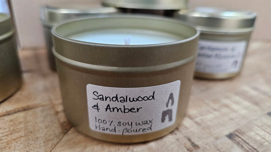 Sandlewood and Amber 24cl Gold Tin